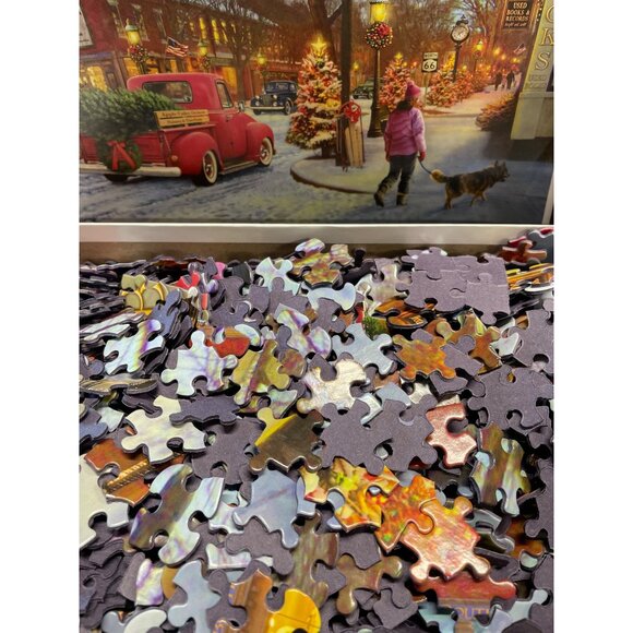 White Mountain Main Street Christmas 1000-Piece Jigsaw Puzzle 24"x30" - Picture 3 of 3